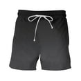 thumbnail image 4 of ibuvkizy Shorts for Men Gradient Printing Shorts with Pockets Hawaiian Special Print Casual Trouser Shorts Pants Beach Shorts Dark Gray,XXXL, 4 of 9