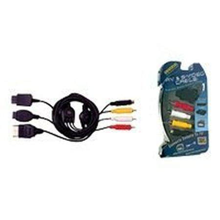 4 Pin Mini Din Connector (Intec - Game console link cable - S-Video / composite video / audio - 4 pin mini-DIN, RCA (M) to Sony PlayStation AV Multi Out, Xbox AV connector, GameCube analog)