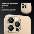 thumbnail image 3 of Dteck for iPhone 15 Pro Max Camera Lens Protector, Case-Friendly Strong Adsorption Metal Tempered Glass Rear Camera Protector, Gold, 3 of 4