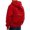 Red, variant on Men's Full Zip Hoodie with Built-in Backpack Pocket, Raglan Sleeve Utility Sweatshirt for Commute & Streetwear