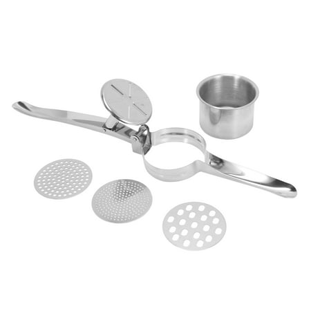 

ricer for mashed potatoes Stainless Steel Potato Ricer Masher with 3 Interchangeable Discs for Fine Medium and Coarse Easy to Use for Potatoes