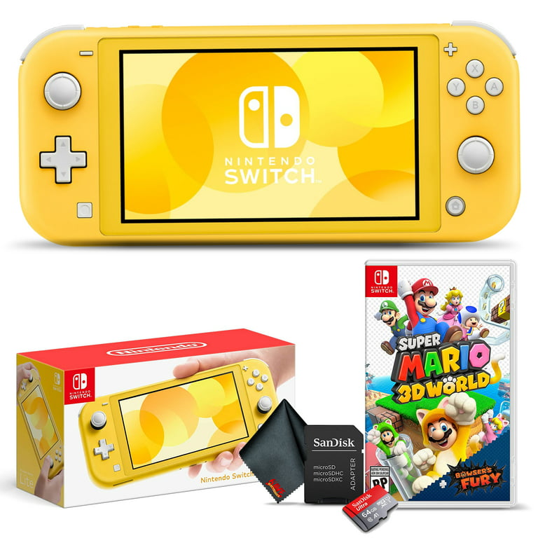 Nintendo Switch Lite (Yellow) with Super Mario 3D World + Bowser's