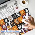 thumbnail image 4 of Long Mouse Pads for Desk,Halloween Icons Collage Pattern Desk Mats on Top Of Desks, Desk Mouse Pad Extra Large with 3mm Non-Slip Base and Stitched Edge for Gaming,Office,Work,Home 31.5x11.8in, 4 of 5