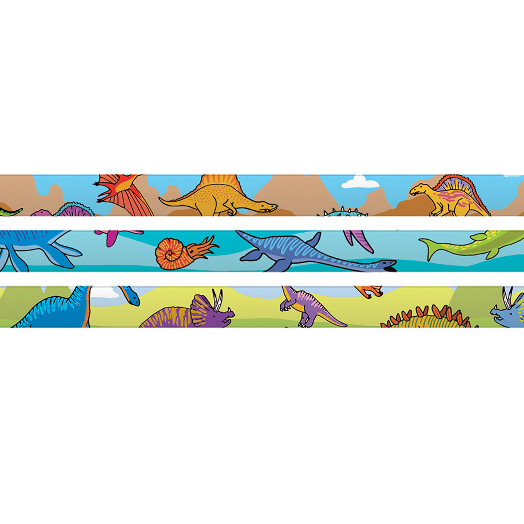 Musgrave Pencil Company Dynamic Dinosaurs Pencils, 12 Per Pack, 12 Packs