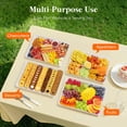 thumbnail image 3 of Lifewit Serving Tray for Party Supplies, Reusable Serving Platter for Catering, Snack, Fruit, Charcuterie, Appetizer, Plastic Food Trays, Hosting Essentials, BPA Free, White, 4 Pcs, 3 of 7