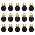 thumbnail image 1 of Unique Bargains Pendentifs Perles Factices 10 mm, Lot de 100 Perles Rondes Imitation Perle avec Strass, Noir Doré, 1 of 6
