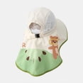 thumbnail image 4 of LIIPEE Kids Hats Summer Unisex Casual Cartoon Graphic Lightweight Adjustable Chin Strap Wide Brim Bucket Hats Children Outdoor Comfortable Breathable Soft Cute Daily Beach Sun Hats,One Size, 4 of 4