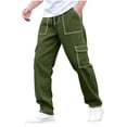 thumbnail image 3 of Lenago Pants for Men Spring/Summer Mens Work Pants Casual Daily Outdoor Beach Lightweight Breathable Pants Cargo Pants for Men, 3 of 7