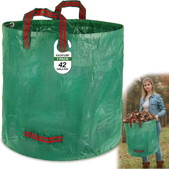 PURELY- 1Pc Yard Waste Bag-42 Gallon Trash Bags,Reusable Lawn Leaf Bags,Standable Garden