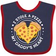 thumbnail image 3 of Inktastic I Stole a Pizza My Daddy's Heart Boys or Girls Baby Bib, 3 of 4