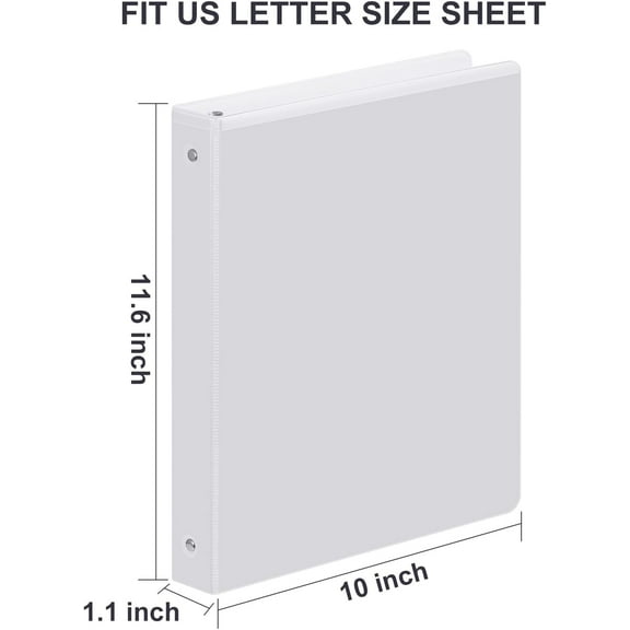 3 Ring Binder 1/2 Inch - 12 Pack