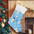 thumbnail image 5 of Coolnut Christmas Stocking Personalized Christmas Snowman Large Candy Stocking Hanging Gift Xmas Stockings Decoration 1 PC for Family Holiday Party Ornaments Decor Fireplace, 5 of 7
