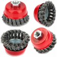 thumbnail image 2 of Heavy Duty Wire Cup Brush For Angle Grinder, Safe High Speed Operation Up To 12500 Rpm, Industrial Use With M14 75mm Threaded Arbor For Efficient Rust And Stain Removal, 2 of 5