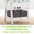 thumbnail image 4 of Little Partners Deluxe Learn 'N Play Toddler Easel for Kids, Two-Sided Art Center with Chalkboard, Magnetic Dry Erase Whiteboard, Paper Feed, Storage Bins, Paint Containers - Soft White, 4 of 12