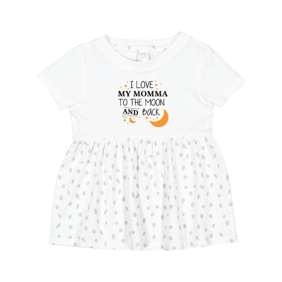 Inktastic I Love My Momma to the Moon and Back Girls Baby Dress
