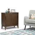 thumbnail image 5 of Simpli Home Harper 30 inch Wide Solid Hardwood Mid-Century Modern Low Storage Cabinet in Walnut Brown, 5 of 12