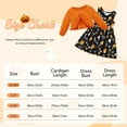 thumbnail image 2 of GYRATEDREAM Kid Toddler Girl Fall Dress+Cardigan 2 Piece Pumpkin Sleeveless Dress and Cardigan Set Halloween Thanksgiving Outfits 18M-5Y, 2 of 6