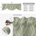 thumbnail image 6 of Sage Green Stripes Tie Up Valance Curtains for Windows, Kitchen Curtains Window Treatments, Simple Geometric Modern Monochrome Short Window Shades Valances for Bedroom Bathroom Cafe 54"x18", 6 of 8