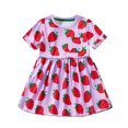 thumbnail image 3 of AJZIOJIRO Robe Décontractée pour Filles 3-8 Ans pour Bébé Été Col Rond Robe Ample en Coton Imprimé Dessin Animé Mignon, 3 of 9