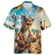 thumbnail image 2 of Camisa hawaiana con estampado de ardillas para hombre, camisas hawaianas con estampado de animales de dibujos animados en 3D, blusas casuales con solapa, blusas de manga corta para niños, 2 of 5