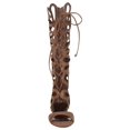 thumbnail image 4 of New Women Breckelles Solo-15W Suede Knee High Open Toe Lace Up Gladiator Sandal, 4 of 5