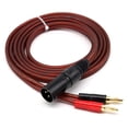 thumbnail image 2 of Cable de altavoz XLR a banana, cable de audio XLR de 3 pines hembra a conectores banana dobles, conector chapado en oro de 4 mm a XLR3 Pro HiFi, 2 of 8