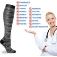 thumbnail image 3 of 6 Paires Meilleures Chaussettes de Compression Médicales Femmes Hommes 20-30 mmHg Bas Jusqu'aux Genoux, 3 of 7