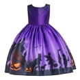thumbnail image 1 of Vestido de princesa Sunnimix para niñas Disfraz de cosplay de Halloween púrpura, 1 of 7
