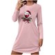 thumbnail image 2 of Camisón corto de manga larga y cuello redondo para mujer, bata de baño holgada de invierno para el hogar, bata de poliéster para mujer., 2 of 6