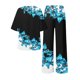 thumbnail image 4 of Puntoco Conjuntos de 2 piezas de verano para mujer, conjuntos a juego, tops de lino de manga corta y pantalones largos, chándales, traje de liquidación Puntoco Puntoco-6091, 4 of 5
