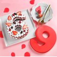 thumbnail image 4 of 10 Inch 3D Large Silicone Digital Cake Mold, DIY Baking Cake Mold Figures (4), 4 of 5