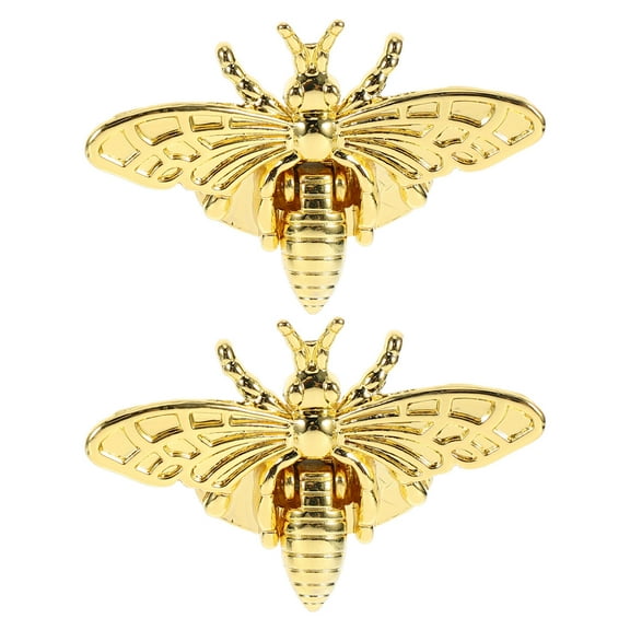 WHAMVOX 1 Pair Metal Bee Clasp for and Handbags Secure Purse Hardware Purse Closure DIY Bag Making Supplies for Travel Shopping