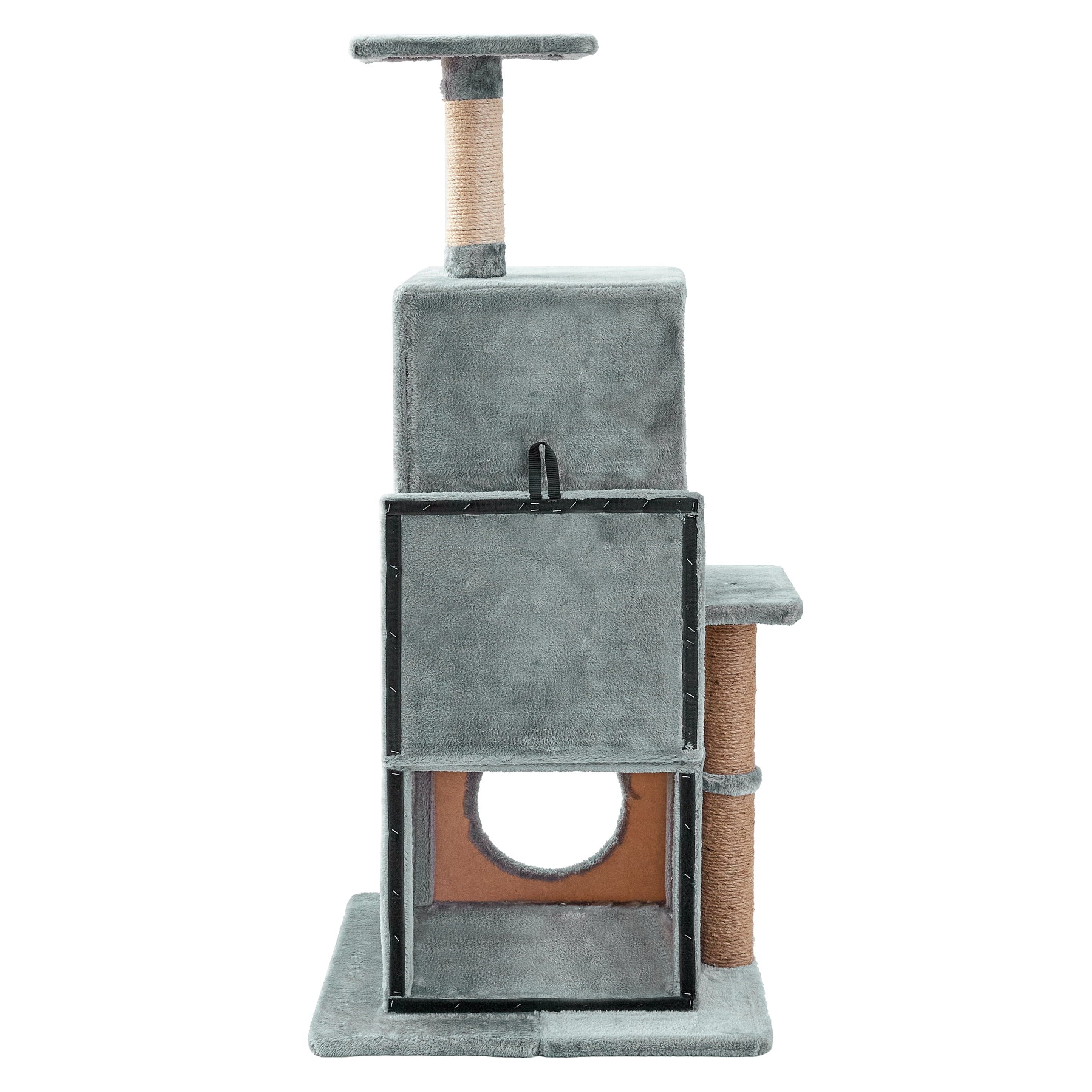 Two by Two Columbus - Gray Scratching Post Cat Furniture - 50.5 in. Tall