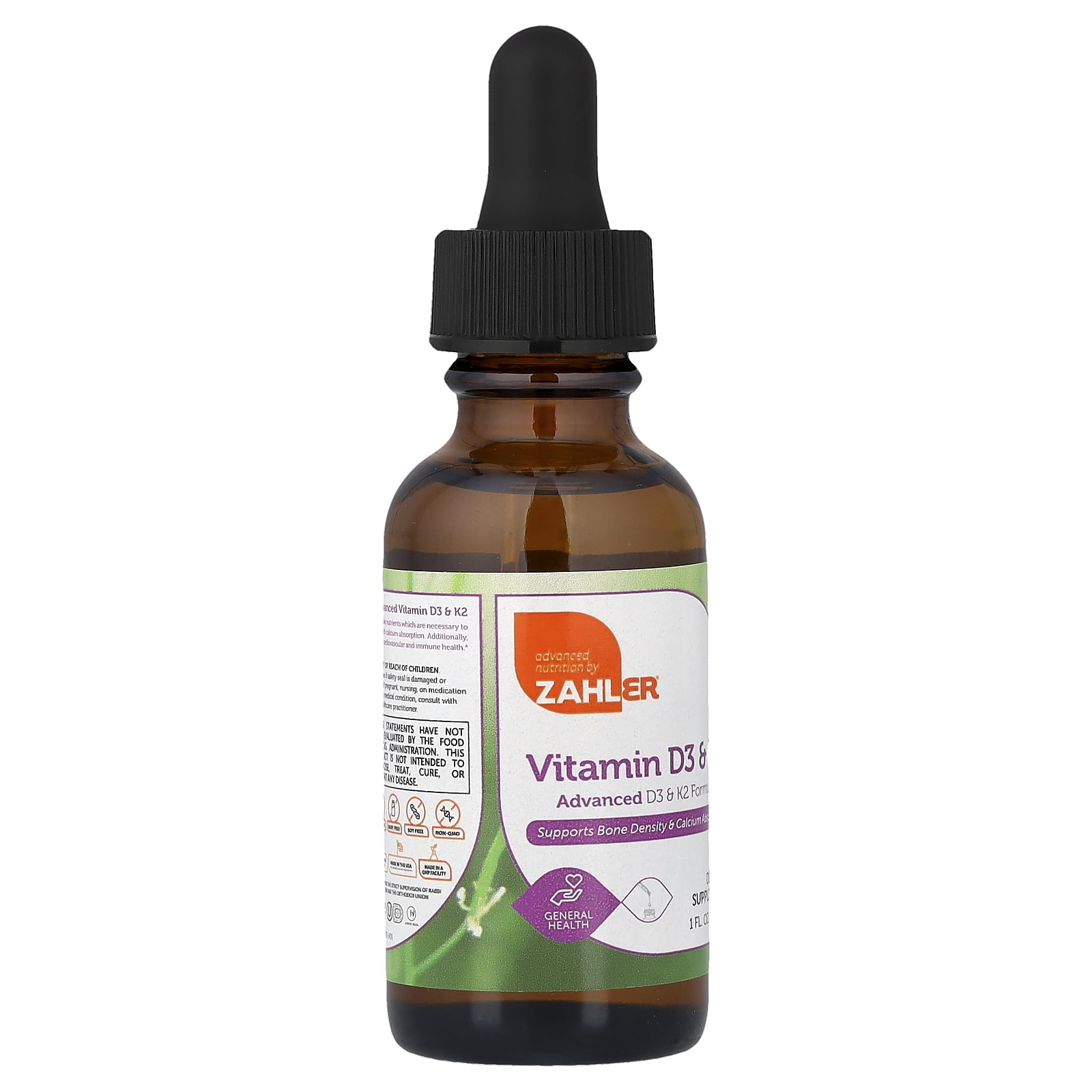 Zahler Vitamin D3 & K2, 1 fl oz (30 ml)