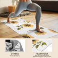 thumbnail image 4 of White Daisy Green Leaf Sunflower Pattern Hot Yoga Mat Towel Non Slip for Hot Yoga - Quick-Drying Yoga Mat Cover with 4 Corner Pockets with Travel Bag - Hot Yoga Towel Non Slip 70"x26", 4 of 6