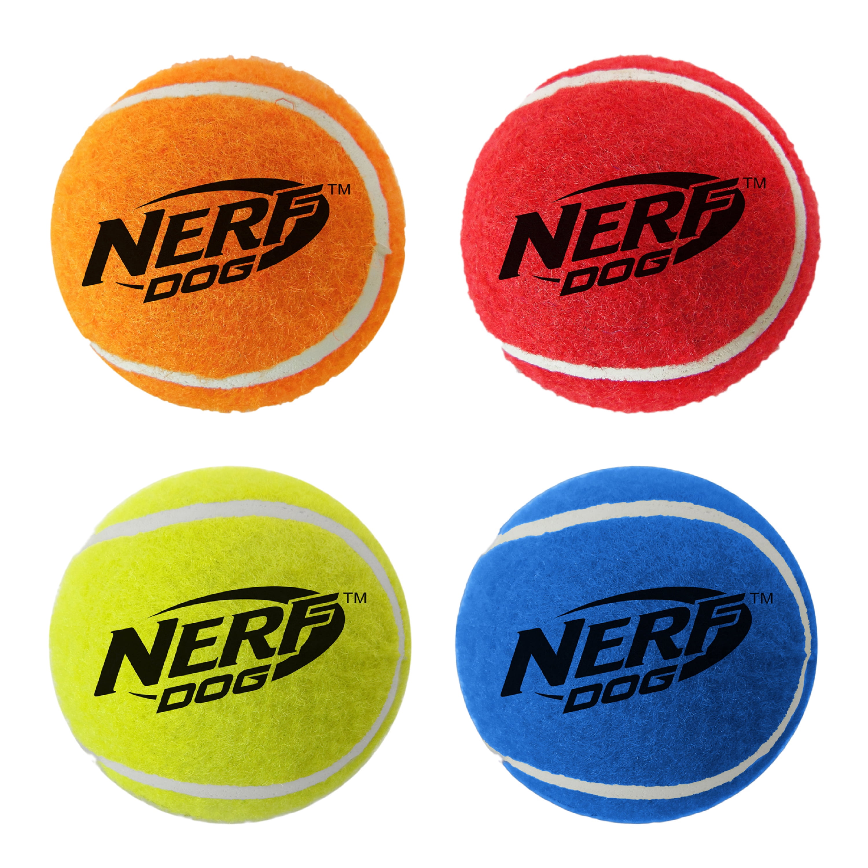 SKIPDAWG Interactive Tennis Balls for Dogs, Squeaky Dog Toy Balls Launcher  Compatible, High Bouncy Dog Tennis Balls 2.5 Inches for Exercise, Safe