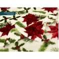 thumbnail image 7 of PAVILIA Christmas Throw Blanket | Poinsettia Flower Christmas Fleece Blanket | Soft, Plush, Warm Winter Cabin Throw, 50x60 (Poinsettia Cream), 7 of 7