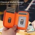 thumbnail image 6 of Zipper Pocket Card Slots RFID Blocking Kickstand Magnetic Back Bag, for Phone Case with Magnetic Suction, Such as for iPhone 12 13 14 15 Series, (Other Phones Come with Magnetic Rings), Orange, 6 of 8