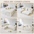 thumbnail image 7 of 106.5” Sectional Sofa with Chaise,  YINIX 3 Seater L-Shaped Sofa Couch  for Living Room, Beige, 7 of 7