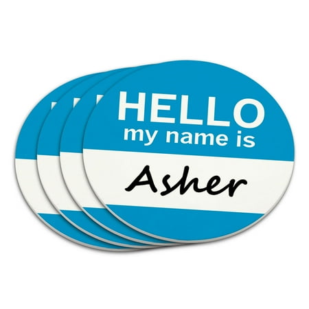 

Asher Hello My Name Is Coaster Set