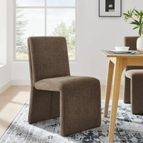 Modway Emory Fabric Upholstered Dining Side Chair in Mocha