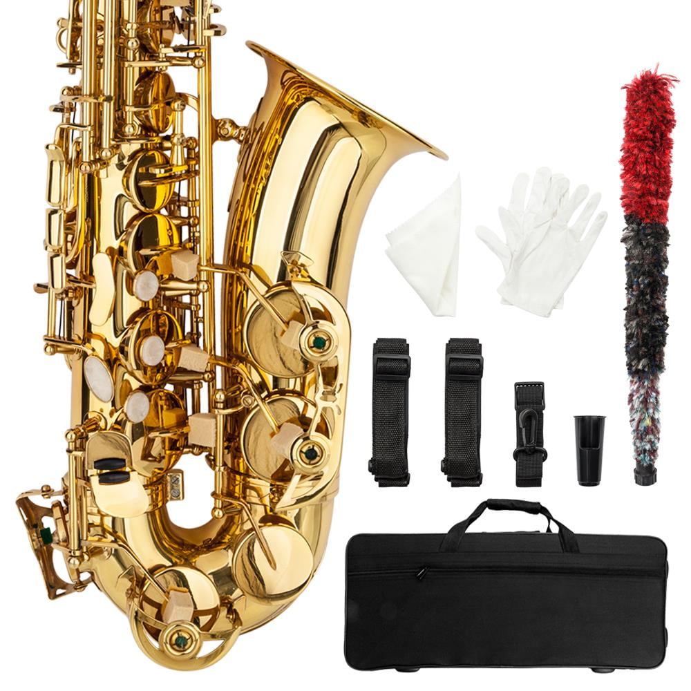 BaytoCare Professional Alto Eb SAX Saxophone, Gold - Walmart.com
