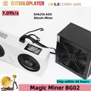 Magic Miner BG02 7Th/s 150w SHA-256 ASIC Bitcoin Solo Miner Dual Mode Networking (WiFi+RJ45) Crypto Miner for Home & Office BTC Mining Machine