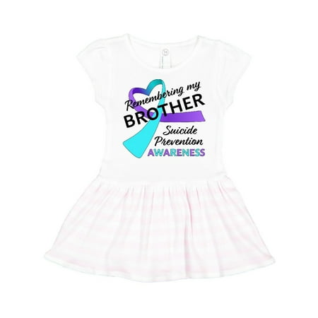 

Inktastic Remembering my Brother- suicide prevention awareness Gift Toddler Girl Dress