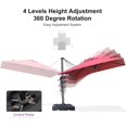 thumbnail image 5 of PURPLE LEAF 8'x8' Offset Cantilever Umbrella with 360° Rotation 7' High Outdoor Patio Umbrella with Weighted Base for Poolside, Deck, Garden Terra, 5 of 8
