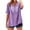 07# Purple, variant on Qwertyu Linen Shirts for Women Spring Summer Casual Short Sleeve Embroidered Boho Tops Loose Fit Button Down Blouses Trendy Dressy V Neck Work Shirts Blue M
