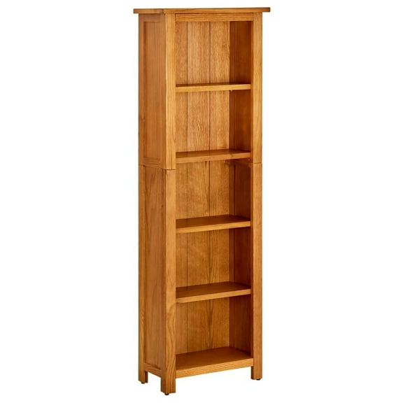vidaXL Narrow Bookcase Solid Wood Oak Wooden Book Shelf Organizer Multi Sizes