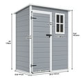 thumbnail image 2 of Dextrus 5x3 ft Resin Outdoor Storage Shed with Floor,  with Lockable Door & Window, Waterproof, All-Weather, 2 of 5