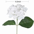 thumbnail image 4 of Coolmade 6 Big Heads Hydrangeas Flowers Fake Silk Hydrangea Artificial Flower Arrangements Bridal Bouquet Wedding Party Garden Home Decor (White), 4 of 6