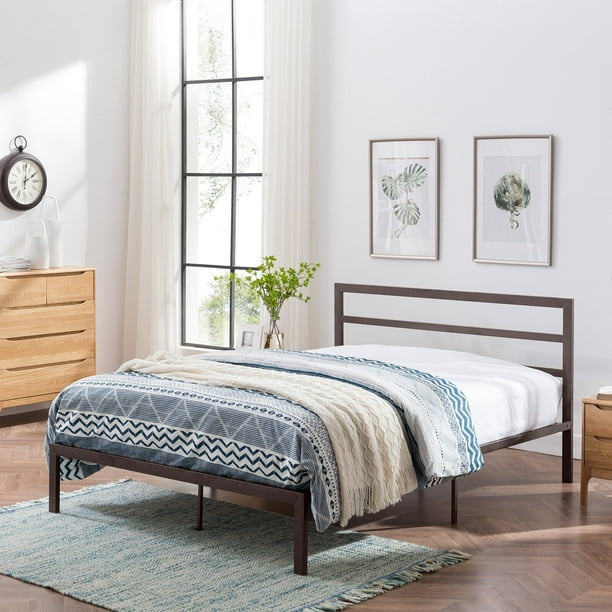 Denver Modern Iron Bed Frame, Bed Size: Queen, Includes one queen-sized ...